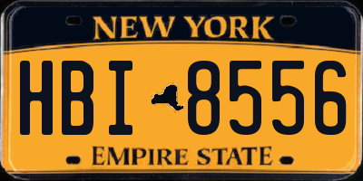 NY license plate HBI8556