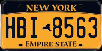 NY license plate HBI8563