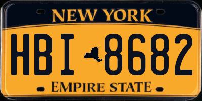 NY license plate HBI8682