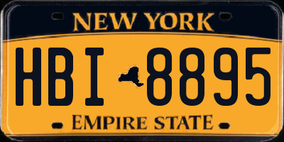 NY license plate HBI8895