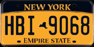 NY license plate HBI9068