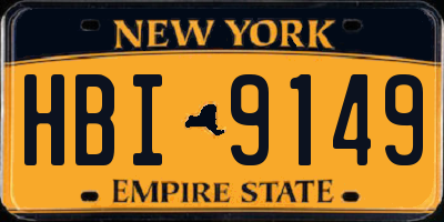 NY license plate HBI9149