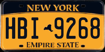 NY license plate HBI9268