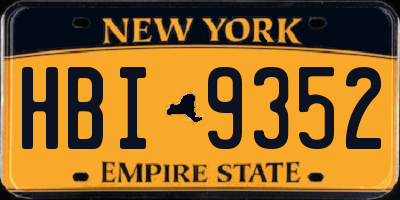 NY license plate HBI9352