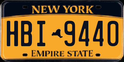 NY license plate HBI9440