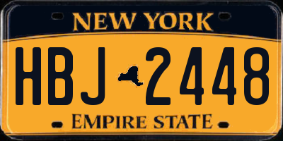 NY license plate HBJ2448