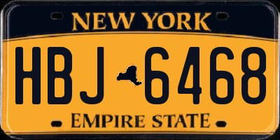 NY license plate HBJ6468