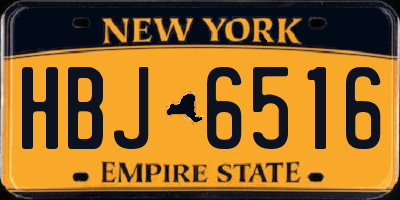 NY license plate HBJ6516