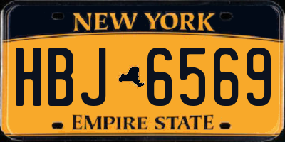 NY license plate HBJ6569