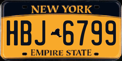 NY license plate HBJ6799