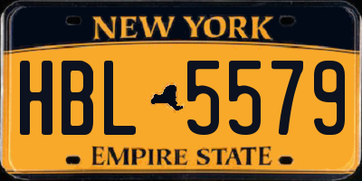 NY license plate HBL5579