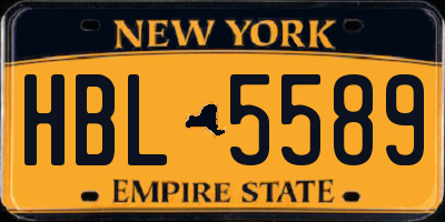 NY license plate HBL5589