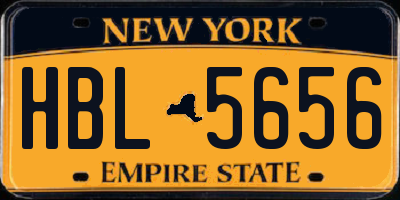 NY license plate HBL5656