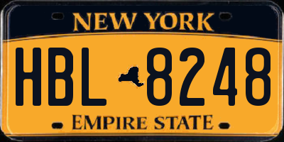 NY license plate HBL8248