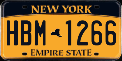 NY license plate HBM1266