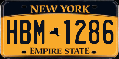 NY license plate HBM1286