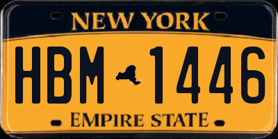 NY license plate HBM1446