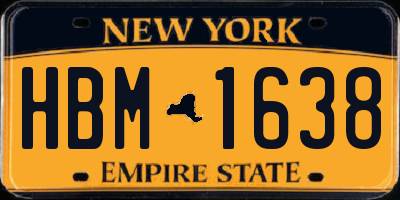 NY license plate HBM1638