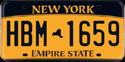NY license plate HBM1659