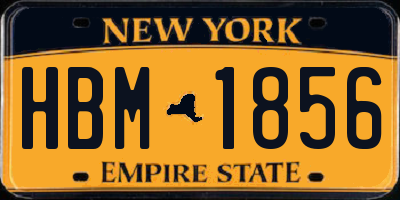 NY license plate HBM1856