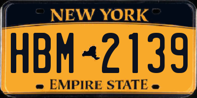 NY license plate HBM2139