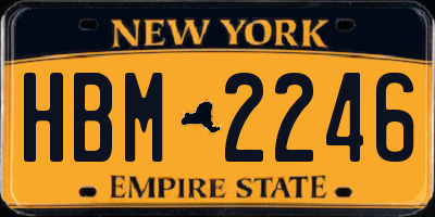 NY license plate HBM2246