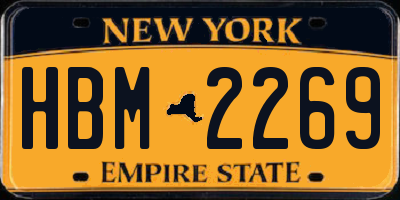 NY license plate HBM2269