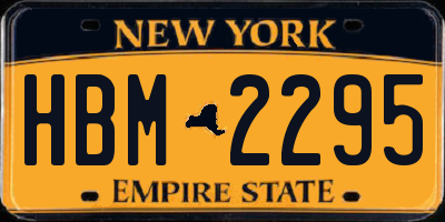NY license plate HBM2295
