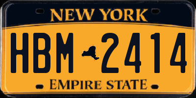 NY license plate HBM2414
