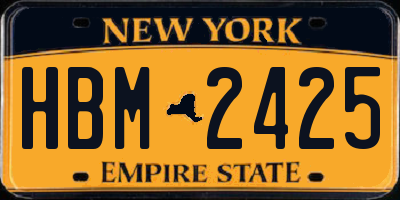NY license plate HBM2425