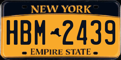 NY license plate HBM2439