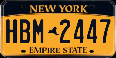 NY license plate HBM2447