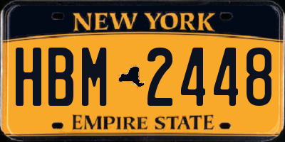 NY license plate HBM2448
