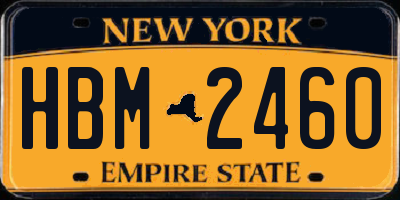 NY license plate HBM2460