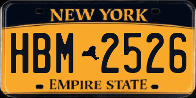 NY license plate HBM2526