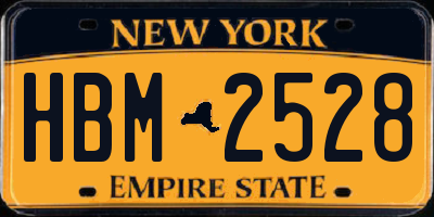 NY license plate HBM2528