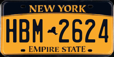 NY license plate HBM2624