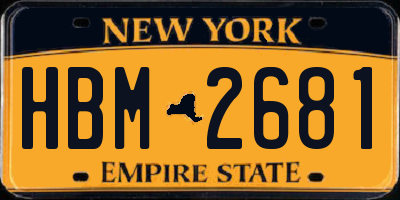 NY license plate HBM2681