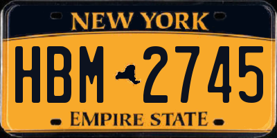 NY license plate HBM2745