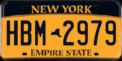 NY license plate HBM2979