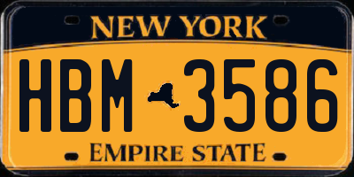 NY license plate HBM3586