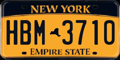 NY license plate HBM3710