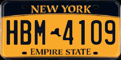 NY license plate HBM4109