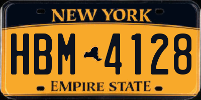 NY license plate HBM4128