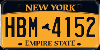 NY license plate HBM4152