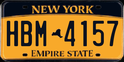 NY license plate HBM4157