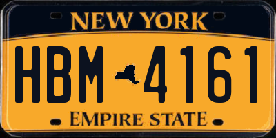 NY license plate HBM4161