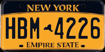 NY license plate HBM4226