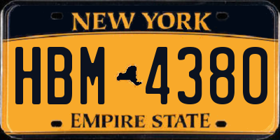 NY license plate HBM4380