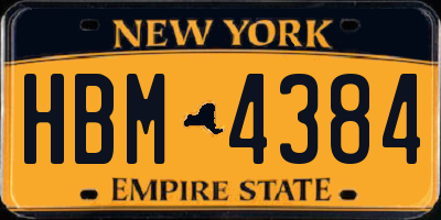 NY license plate HBM4384